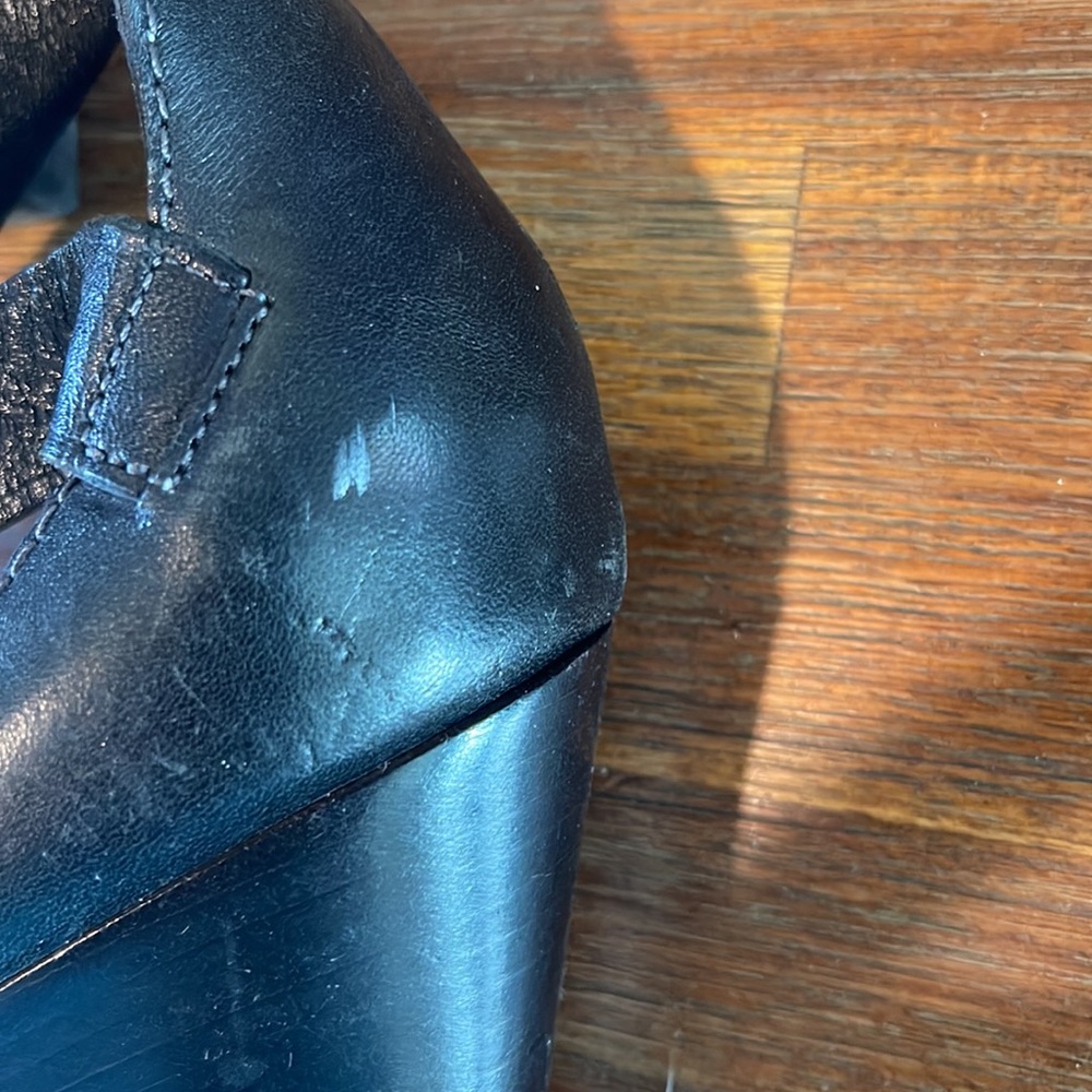 D&G Dolce‎ & Gabbana Black Leather Strappy Sandals Super Chunky Heels - 40.5 10 - Picture 4 of 16